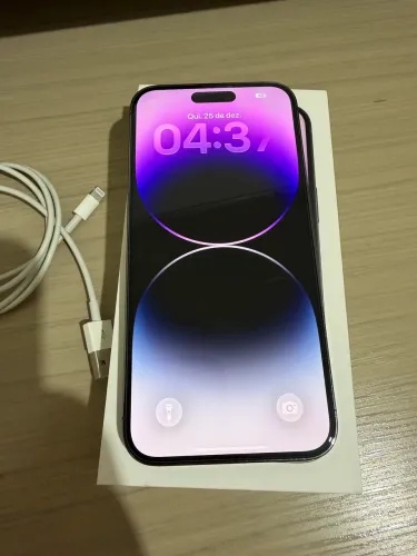 iPhone 14 Pro Max 256gb condição da bateria 100% garantia de 1 ano 