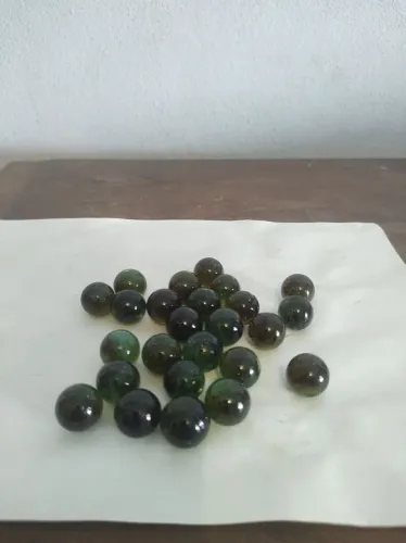 Coleção de Bolinhas de Gude Verdes