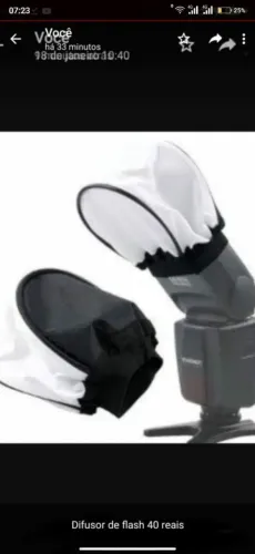 Difusor de Flash para Câmera - 40 Reais