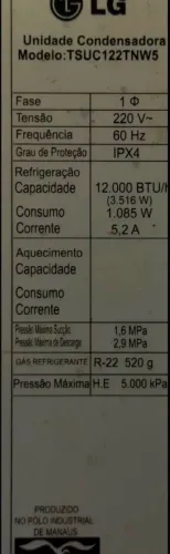 Ar condicionado Split LG 12000 BTU/h