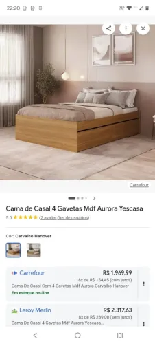 Vende-se Base cama Box de casal 4 gavetas, acompanha cabeceira