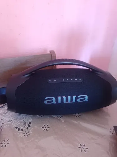 Caixa de som Boombox Plus AIWA BBS-01-B 200W BT 30H IP66 USB Preto