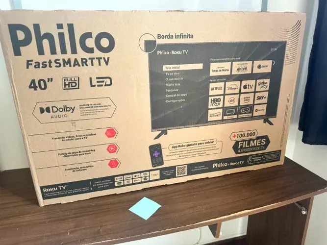 TV Smart 40 LACRADO ! NOVO ! Philco Roku, Dolby Áudio Nota Fiscal e Garantia, HDR10