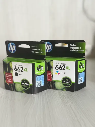 Kit Cartucho de Tinta HP 662xl Preto + Colorido