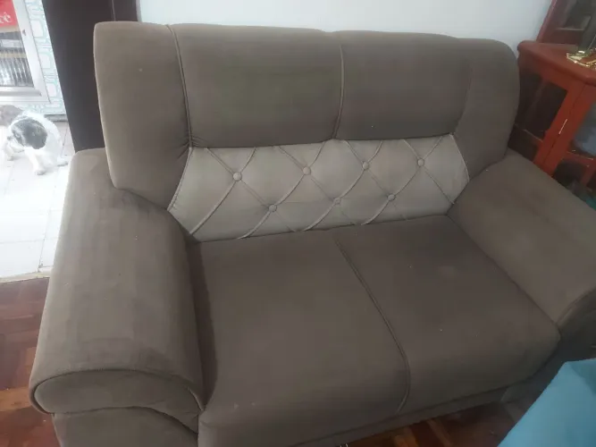 Vendo sofá dois lugares novo veludo