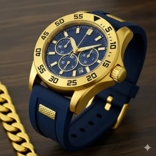 ÚLTIMA UNIDADE RELÓGIO LUXO GOLD & BLUE - PRESENÇA DE PATRÃO!