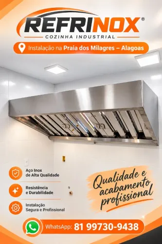 Bancada de inox ,coifa de inox. Industrial