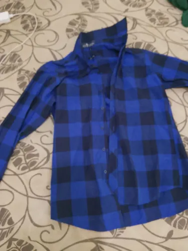 Camisa xadrez azul