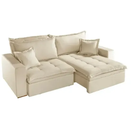Sofá Cama Elegante 4 Lugares 2,20m