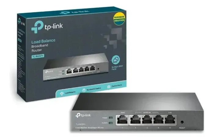 Roteador Tplink Tl R 470t + 4 Wan + Load Balance Até 4 Links