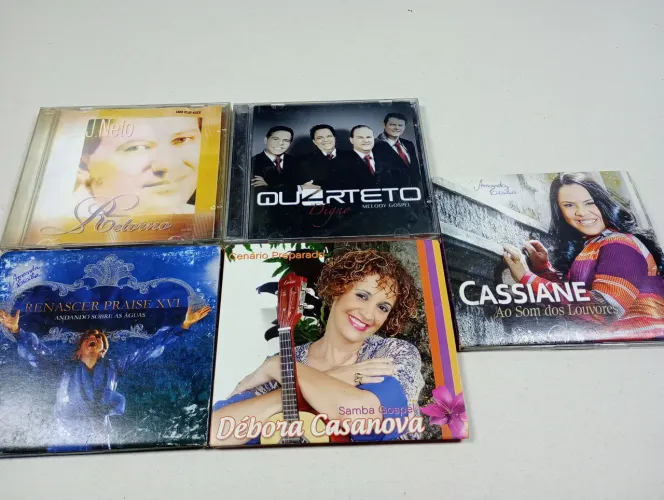 Lote CDs Gospel Cassiane, J. Neto e Outros - Originais
