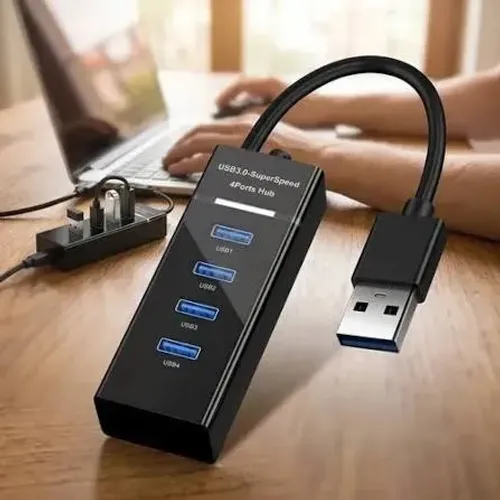 Hub USB 3.0 Exbom 4 Portas Alta Velocidade Cabo 15cm Preto Novo | +100 vendidos Hub USB