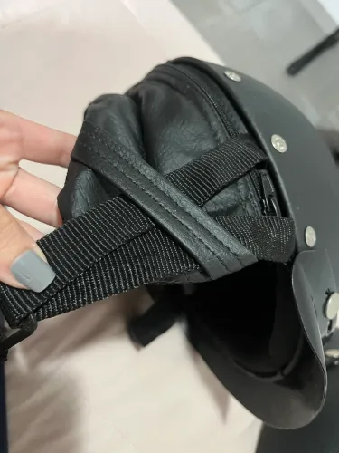 2 Capacete Couro Coquinho Pro Moto Cor Preto