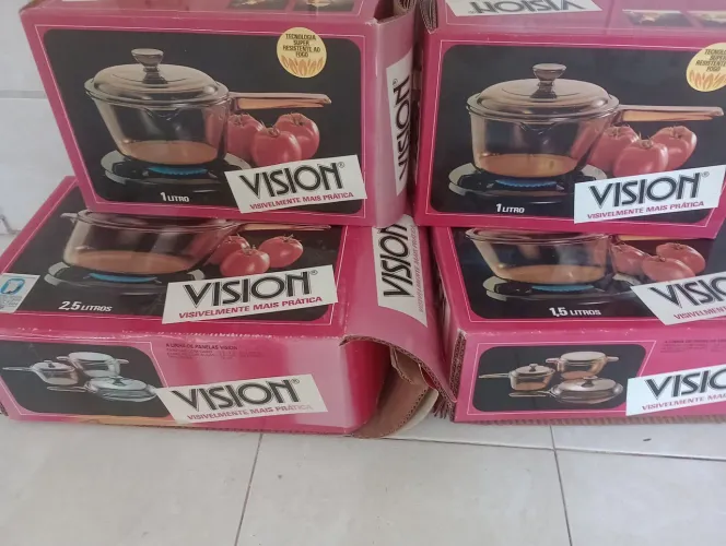 Vendo jogo de panelas de vidro