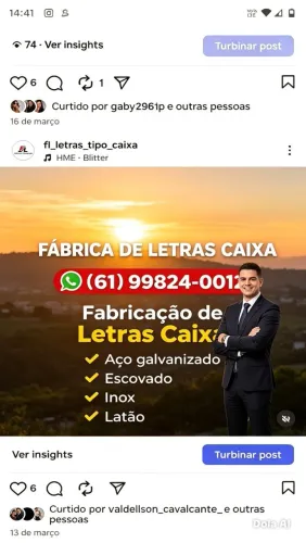 FL fábrica letras caixa
