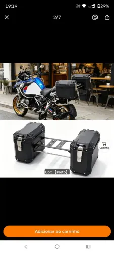 Par de baú/bauleto lateral 30 LT para moto
