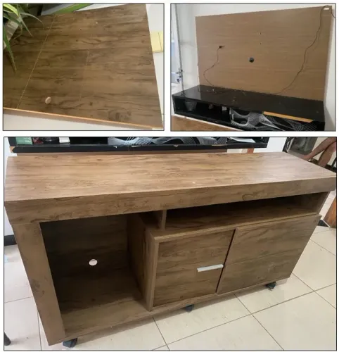 Kit Móveis - Painéis de TV, Racks, Mesa, Cadeiras, Camas, Armário de Cozinha Aço