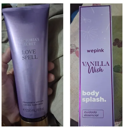 Hidratante  e body Splash 