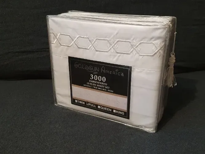 Jogo De Lençol Goldsun 3000 Fios 4 Peças Branco Liso