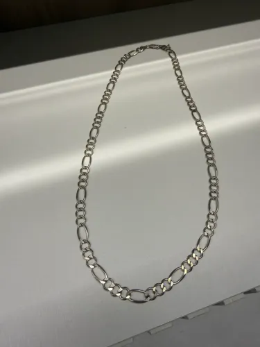 Cordão de prata 3x1 25,5 gramas 60cm 