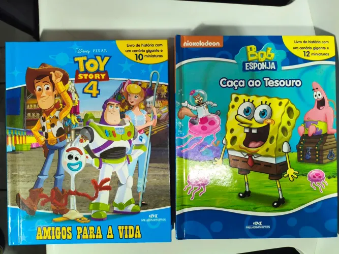 Livros Melhoramentos (Toy Story e Bob Esponja)