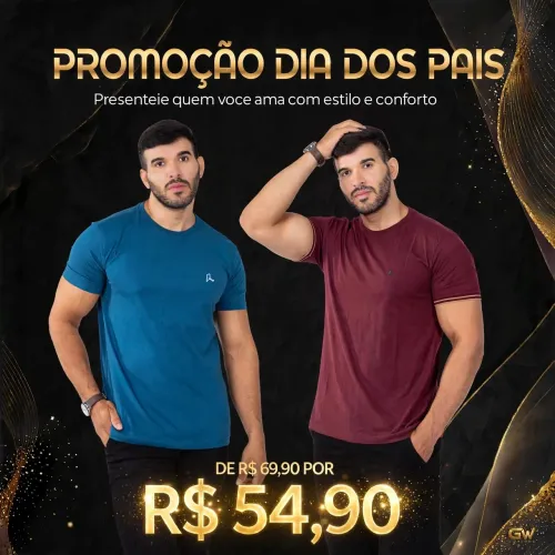 CAMISA BÁSICA PROMOÇÃO DIA DOS PAIS 