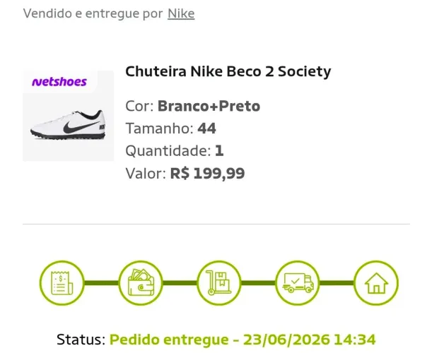 Chuteira Nike nova (ficou grande)