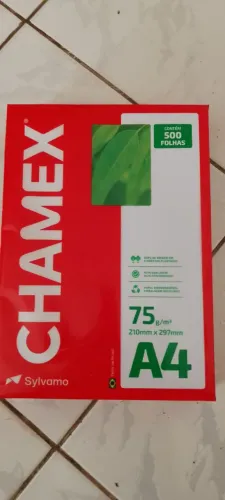 Papel A4 Chamex, pacote com 500 folhas
