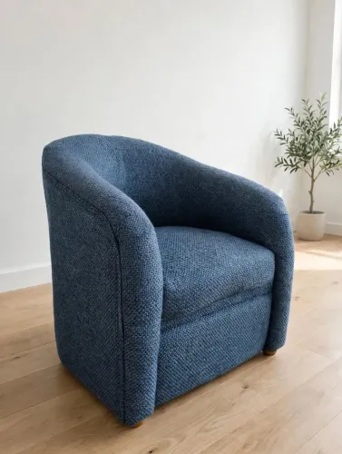 Poltrona linho azul