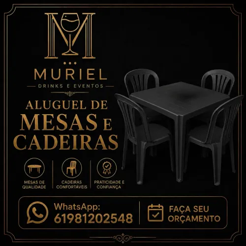 Aluguel de mesas e cadeiras 