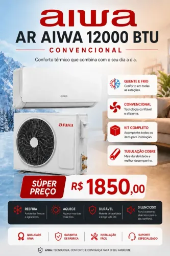 Vendo ar condicionado de 12 até 24 mil BTUs