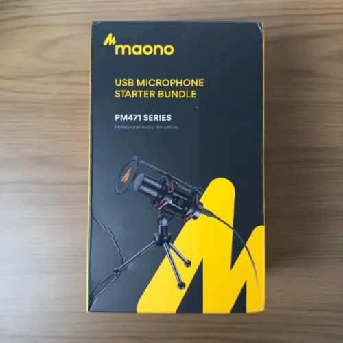 Microfone USB Maono PM471TS Kit com Tripé e Pop Filter - Excelente