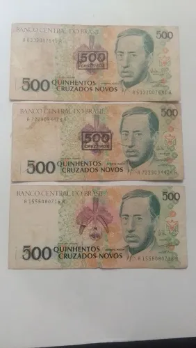 Notas quinhentos cruzados novos Ncz$ 500,00