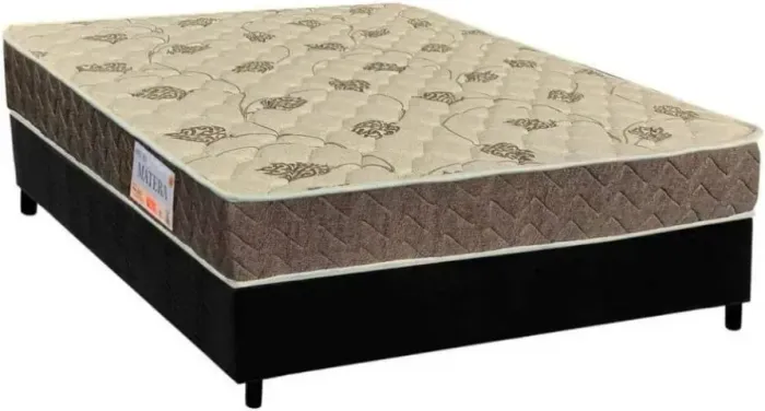 Cama Box Casal Completa com Colchão Marrom (Entrega Rápida)