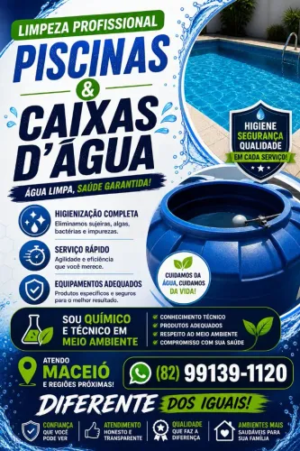 Limpeza de Piscina e Caixa d'água