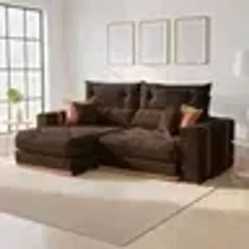 Sofá Retrátil Espaçoso e Confortável
