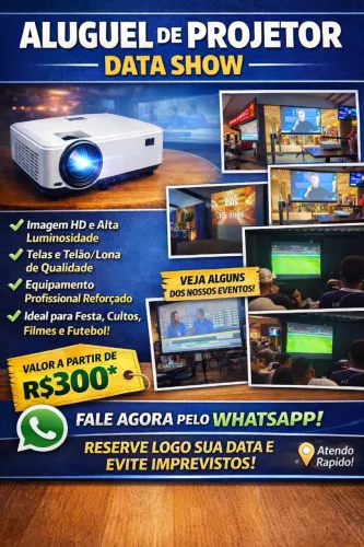 Aluguel de telão e projetor