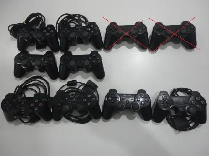 Lote Controle Joystick Ps2 Ps3 Playstation 2 Alguns Com Defeito
