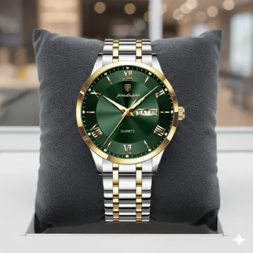 Relógio Masculino Elegante Poedagar em Aço Inoxidável