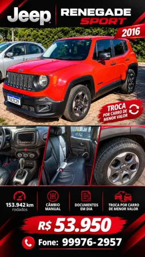 Jeep Renegade Sport 1.8 4X2 Flex 16V Aut. 2016