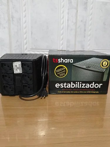Estabilizador TS Shara 1000VA Bivolt - 6 Tomadas + Caixa Original