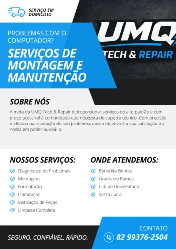 Serviços de Montagem e Manutenção de Computadores