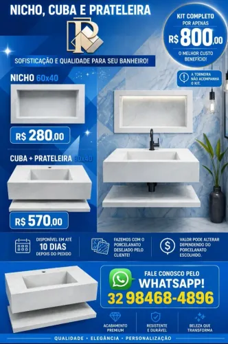 NICHOS E PIAS ESCULPIDAS