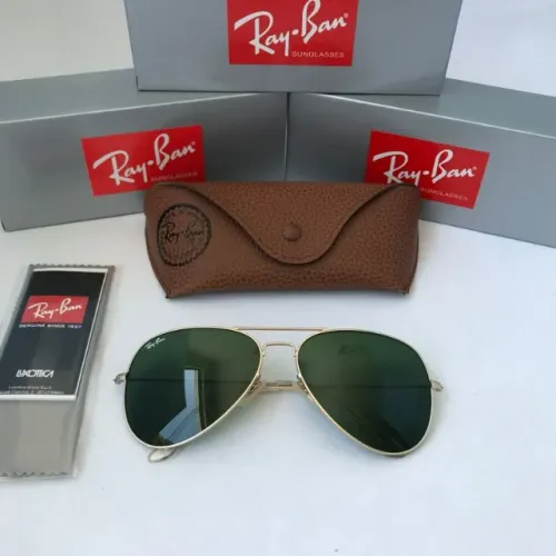 Óculos de sol ray-ban aviador gold g15 lentes de cristal