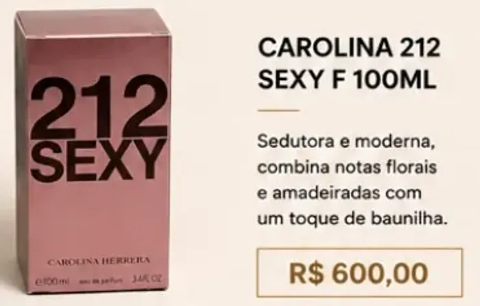 Perfume Carolina 212 Sexy 100ml