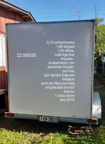 reboque  bau fechado