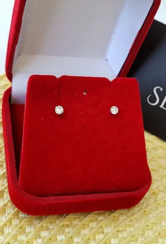 Brinco Zircônia 3mm Ouro 18k DESCONTO!