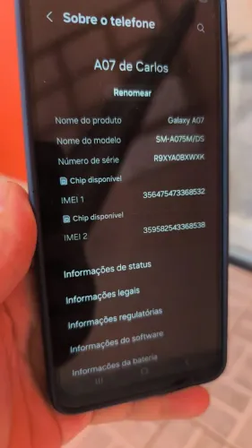 Vendo celular Samsung Galaxy A07 265 GB