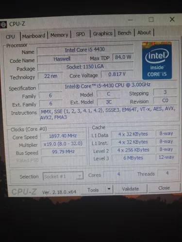 Processador I5 4430 LGA 1150 