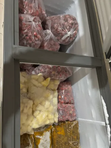 Frutas naturais e congeladas